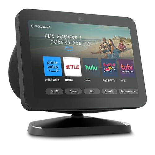 All-New Stand for Show 8 (3rd Gen) | Adjustable Design to Improve Viewing Angle | Swivel and Tilt Accessories Compatible with Show 8 & iPhone Models | Black