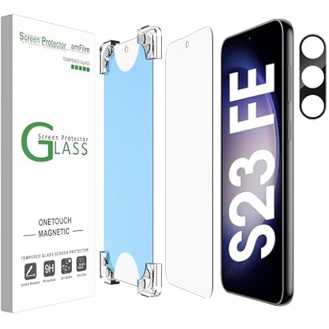 amFilm Magnetic OneTouch Screen Protector for Samsung Galaxy S23 FE Cover