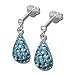 Produktbild SilberDream Glitzer Ohrstecker hängender hellblauer Tropfen Zirkonia 925 Sterling Silber Ohrringe GSO403H