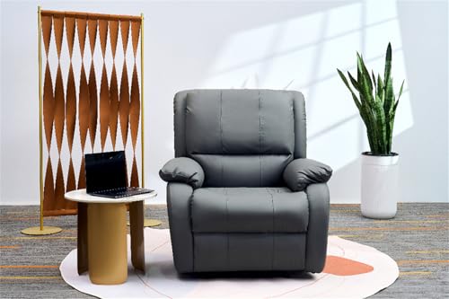 mymai Relaxsessel Fernsehsessel mit Liegefunktion Schlaffunktion Einzelsofa Ruhesessel mit Verstellbarer Beinablage Liegesessel mit Gepolsterte Kopfstütze, 97 x 70 x 110 cm - Grau – Bild 4
