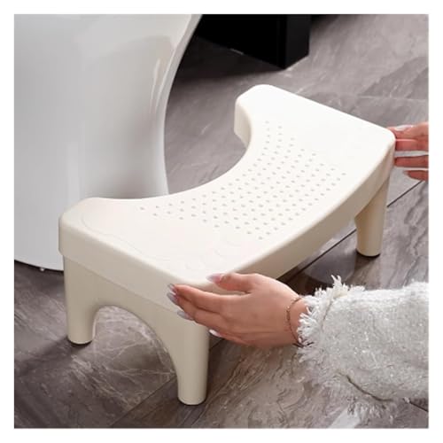 Taburete para el inodoro y sentadillas: alza portátil de plástico resistente 7