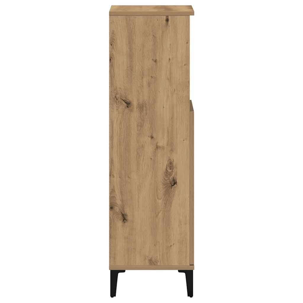 vidaXL Armario de baño Madera de ingeniería Roble Artisan 30x30x100 cm