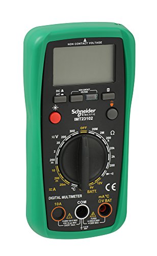 Schneider Electric Thorsman Digitales Multimeter, Voltmeter/Amperemeter/OHM AC DC Tester, 300 V, CAT III, IMT23102, Grün/Grau