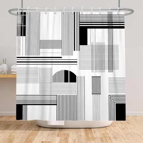 Rideau de douche moderne 130x190 cm imperméable et élégant
