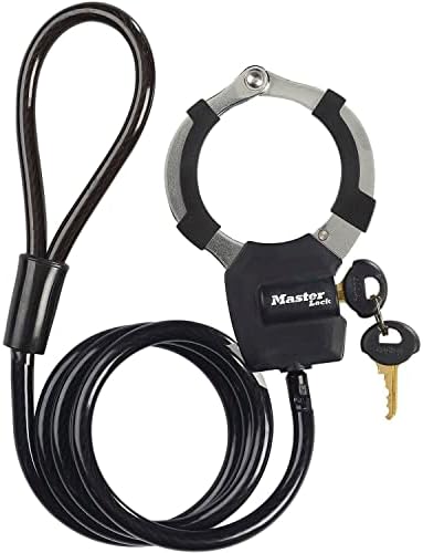 Master Lock Kabelschloss mit Schlüssel, 1 m, Ideal für Scooter Roller, Fahrrad, Kinderwagen, Sportausrüstung