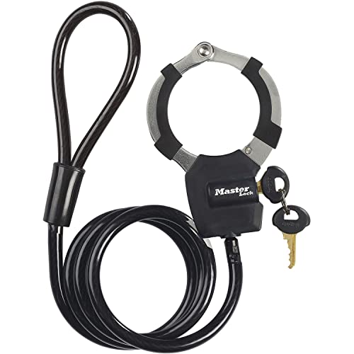 MASTER LOCK Kabelschloss mit Schlüssel [Kabel 1m] 8275EURDPROBLK – Ideal für Scooter Roller, Fahrrad, Kinderwagen, Sportausrüstung