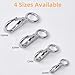 Fixed Spring Snap Hook, Stainless Steel 316 Quick Release Shackles Fixed Eye Clip, Carabiner Marine Clip with Fixed Round Ring Marine Boat Rigging Hardware Accessories (4, 83mm (2#))