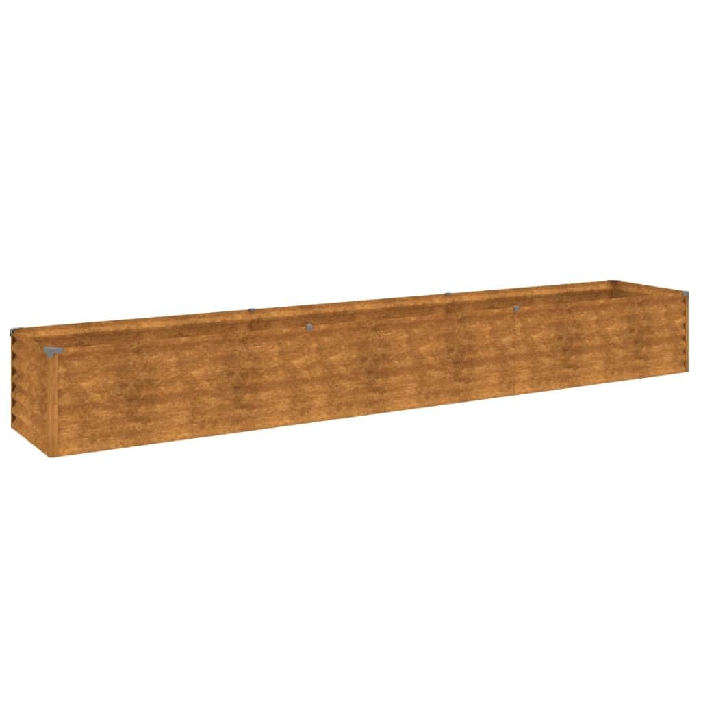 Vidaxl (291 X 50 X 36 Cm) Garden Raised Bed Outdoor Planter Pot Patio Flower Bed Corten Steel