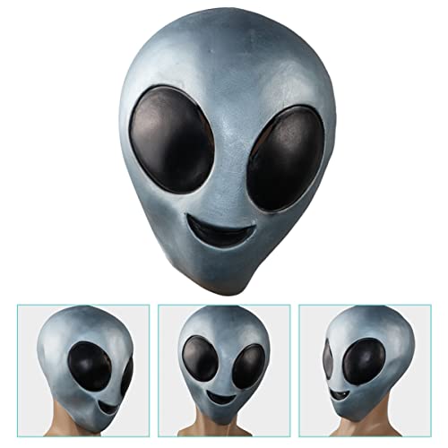 WOFASHPURET Máscara Facial Alienígena De Látex Máscara Facial Alienígena Do Dia Das Bruxas Máscara D