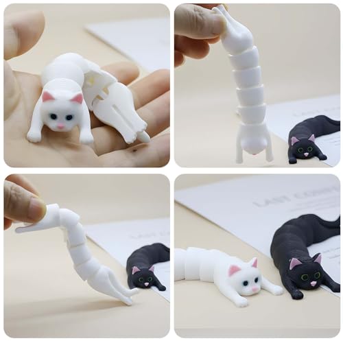 Imanes Decorativos de Gato 3D con Articulaciones Móviles Pack x2 miniatura 3