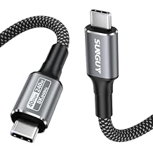 SUNGUY USB 4 Cable for Thunderbolt 4 Cable 4FT/1.2M, 40Gbps Data Sync, 8K/6K@60Hz, 240W Fast Charging, USB C Thunderbolt Cable, Compatible for iPhone 17 16 15 Pro Max/16 Pro, MacBook Pro, SSD, Dock