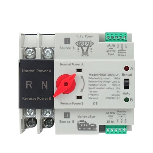 Commutateur de transfert automatique ATS évitez les coupures de courant 2 pôles 110V 125A