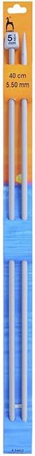 Pony P34612 | Aluminium Single Pointed Knitting Needle | 5½mm x 40cm | 2 pack