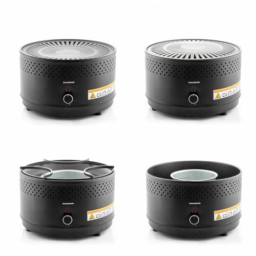 InnovaGoods® Mini Barbecue Portatile a Carbone Pieghevole, Design Innovativo, Leggero e Maneggevole, Facile da Usare e Pulire, Ideale per 2 Persone, Nero, Acciaio Inossidabile - immagine 4