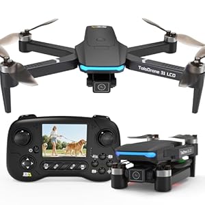 Toladrone Drohne mit LCD-Bildschirm, Bürstenloser Motor Drohne mit Kamera 4K für Anfänger, Headless-Modus, 3 Geschwindigkeitsmodi, ESC-Kamera, Faltbarer RC-Quadcopter für Erwachsene, TD31LCD Drohnen
