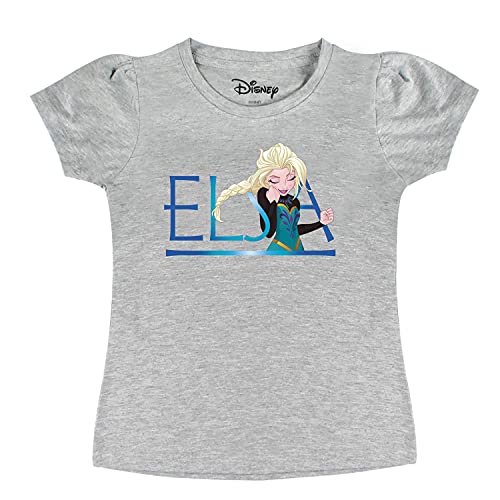 Image of Frozen Girls Round Neck Puff Sleeve T-Shirt