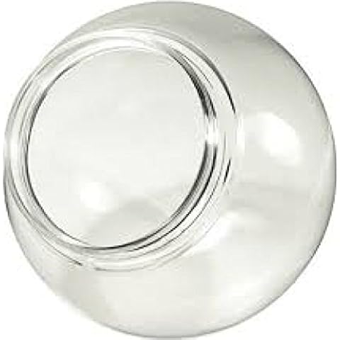 12 Inch Clear Acrylic Lamp Post Globe with 3.91 Inch Solid Flange Neck Cover