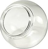 8 Inch Clear Acrylic Lamp Post Globe with 3.91 Inch Solid Flange