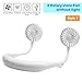 Produktbild JINGMAN USB Mini Fan Halsventilator Wiederaufladbare kleine tragbare Sportventilator Licht USB kann für Sport, Freizeit, Büro, Fitness, Weiß verwendet werden