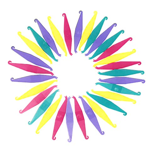 30 Pcs Multicolor Dental Elastic Rubber Bands Placers for Braces Disposable Plastic Orthodontic Elastic Placers Tool
