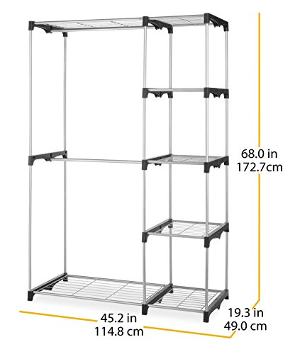 Whitmor 6779-3044 Double Rod Closet, Silver thumbnail 6