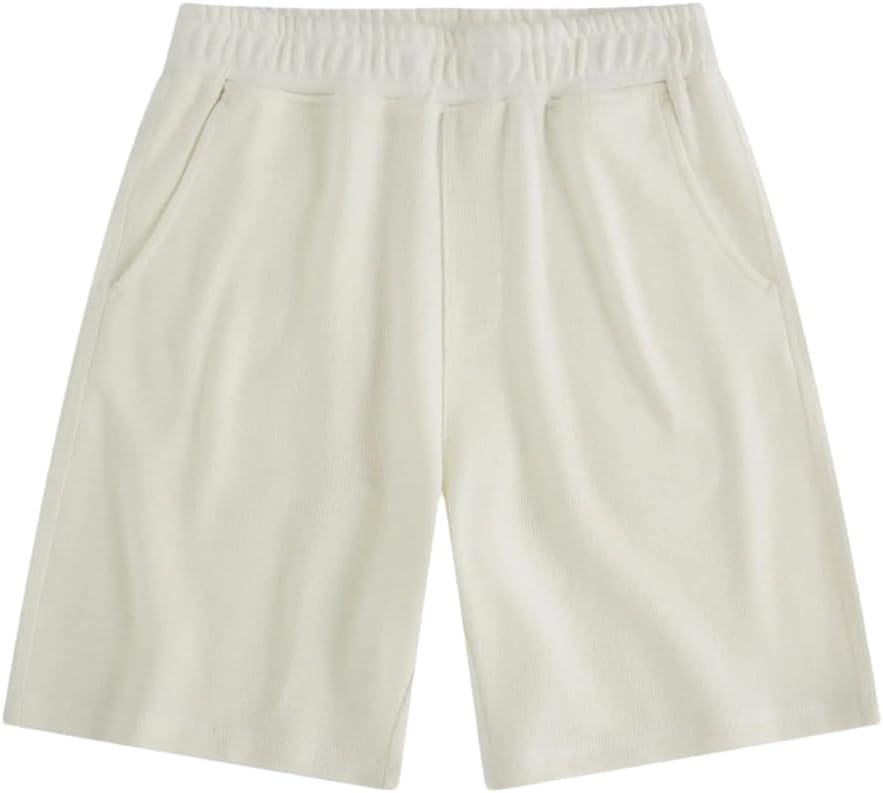 Men's Casual Loose Shorts Elastic Waist Solid Shorts Simple Basic Essential Half Length Pants