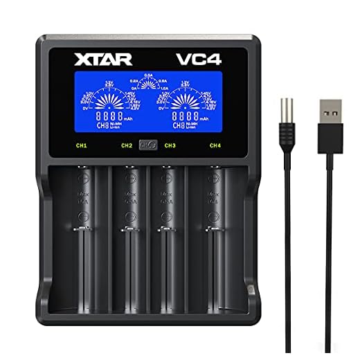 XTAR Herr VC4 4 USB-laddare, svart