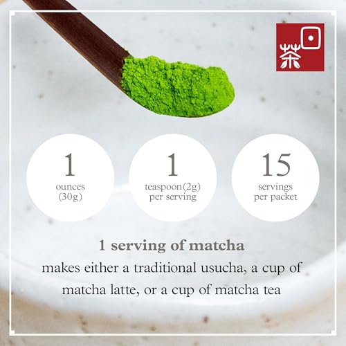 Ocha & Co. Gokou Organic Matcha - Superior Ceremonial Grade - ECO JAS Organic Certified - Premium Single Cultivar - Japanese First-Harvest Green Tea Powder, Traditionally Stone-Milled, 30g.