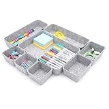 Welaxy Office Drawer Organizers Trays Drawers dividers Felt Storage Bins Organizer bin for Jewelry...