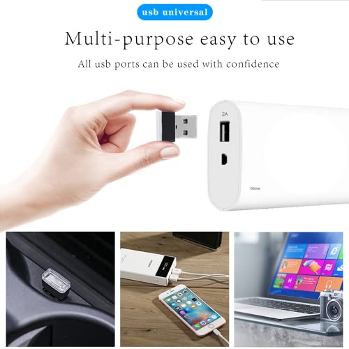 2Pcs Universal Usb Led Interface Plug-In Mini Night Light Car Interior Trunk Ambient Atmosphere Lamp (Purple) #TOP4