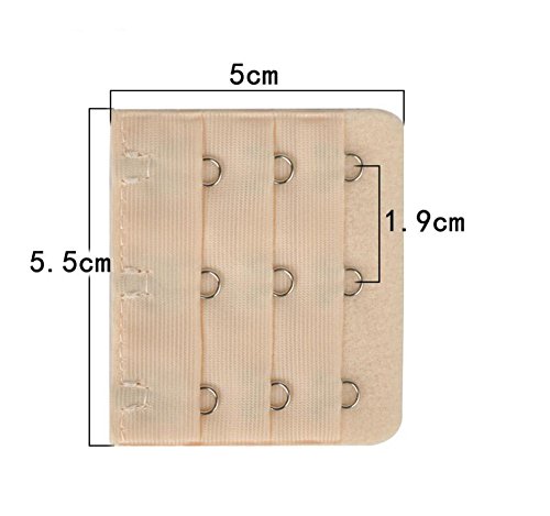 Quupy 22 Pieces Women's Bra Extenders Assorted Colors 3 Rows X 3 Hooks Spacing Bra Extender Elastic Stretchy Bra Extension Strap For Plus Size Bra Extensions(Color Random) #TOP4