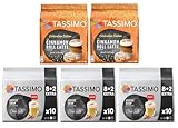 Tassimo Sweet Spice Latte Variety Pack - Coffee Shop Selections Chai & Cinnamon Roll Coffee Pods (Pack of 5, Total 46 Drinks)