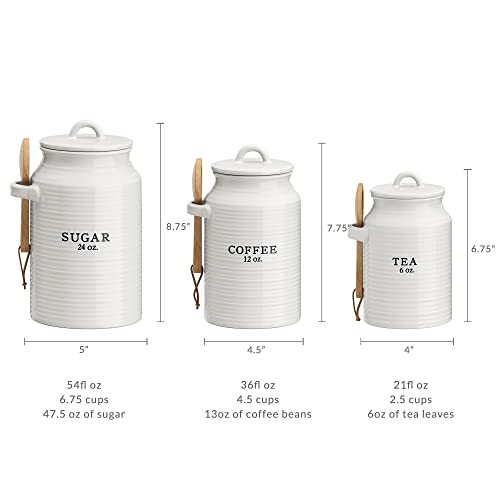 Barnyard Designs Coffee Tea Sugar Canister Set