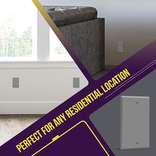 Image of ENERLITES 10 Pack Blank Wall Plate, No Device Outlet Cover, 1-Gang, Gray
