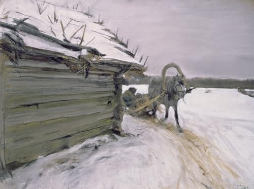 Affiche d'hiver de Valentin Serov grand poster graffiti sur toile pour chambre 60x90cm