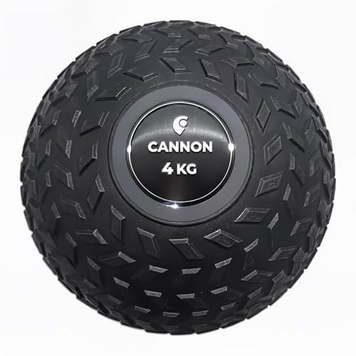 CANNON Slam Ball – Balón Medicinal Antideslizante 2-10 kg | Sin Rebote, Relieve para Mayor Agarre | Entrenamiento de Fuerza, Resistencia y Cardio (4 KG)