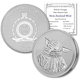 2023-1 oz Niue Silver Star Wars Mandalorian Baby Yoda Grogu Coin by The New Zealand Mint Brilliant Uncirculated with Certificate of Authenticity $2 Seller BU