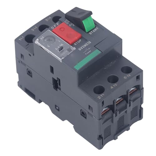 Disyuntor de Motor Control de Botón Interruptor de Protección del Motor Disyuntor Magnético Térmico con Montaje en Riel para Aplicaciones de Motor (GV2-ME10 4-6.3A)
