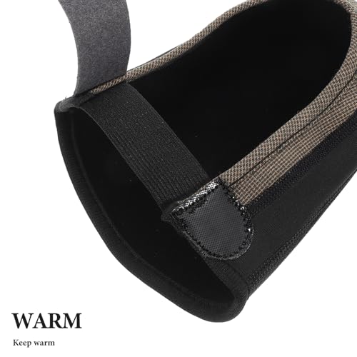 Protector para zapatos de ciclismo POPETPOP para exteriores - resistente al viento y antideslizante, ideal para ciclismo de montaña, mantiene los pies cálidos y secos, color negro miniatura 2