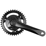 ✅ Kettenlinie = 45 mm P4B  1-Fach Kettenradgarnitur in Schwarz  1/2 x 3/32  38 Zähne  170 mm Kurbellänge  Für JIS-Vierkantachse  Mit LINKER + RECHTER Kurbel