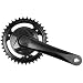 P4B | 1-Fach Kettenradgarnitur in Schwarz | 1/2 x 3/32 | 38 Zähne | 170 mm Kurbellänge | Für JIS-Vierkantachse | Mit LINKER + RECHTER Kurbel