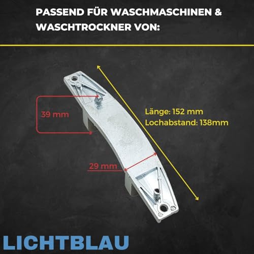 LICHTBLAU Türscharnier 620835 00620835 für Bosch Siemens Waschmaschine I Ersatz Scharnier passend für Frontlader Waschmaschine Neff Constructa Balay Pitsos & Profilo I Ersatzteile Waschmaschine