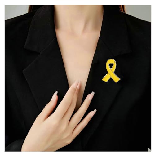 Image of Bring Them Home Pin Yellow Ribbon Pin for Women Men Yellow Ribbon Israel Pin Breast Cancer Awareness Lapel Pin (6)
