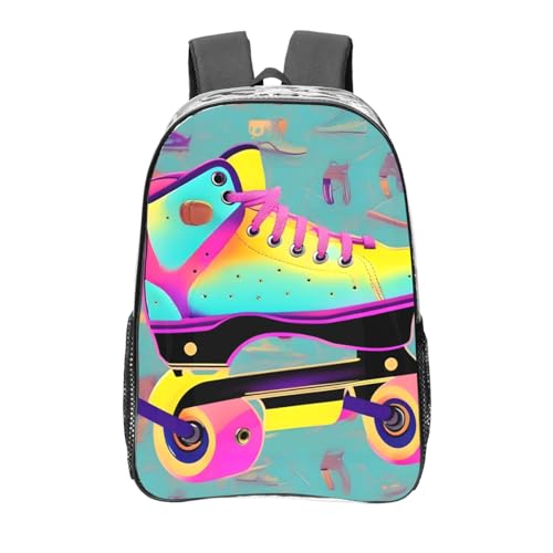 Sac à dos patins à roulettes transparents coloré pour exprimer votre liberté à l'école