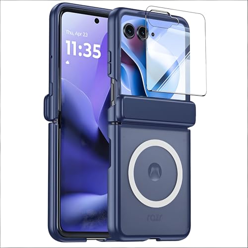 MistWorld - ���g���[�� Razr 60 / 50 �Ή� ���C�i�}�O�l�b�g�j�P�[�X �T�u��ʕی�t�B������̌^ �q���W�ی� �}�b�g���� �e���^�b�` ����~�� �ϏՌ� �����^ �h�� �ϖ��� (�}�O�l�b�g�Ή�, �u���[, Motorola Razr 