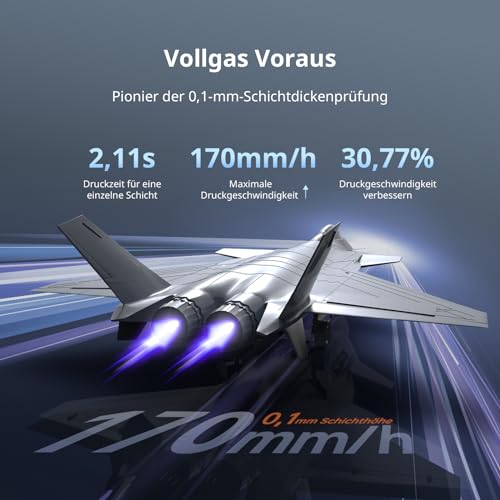 ANYCUBIC Photon Mono M7 Pro Resin 3D Drucker mit Airpure, mit 10,1 Zoll-14K-Bildschirm, mit 170 mm/h Hochgeschwindigkeit, COB-Lichtquelle, Leveling-Free, Rückstandserkennung, Druckgröße 223x126x230 mm