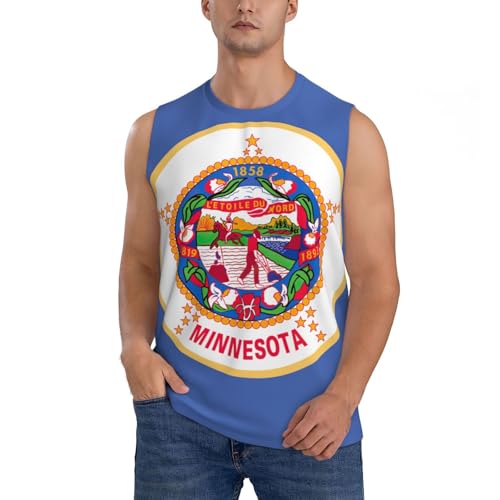 Minnesota State Flag Men's Workout Tank Top
