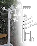 Nuxyyds Überwachungskamera-Ständer mit Universalhalterung und Erdspieß, wetterfester Überwachungsständer für Außenüberwachung und Dachinspektionen, höhenverstellbar 9.8ft~3cm