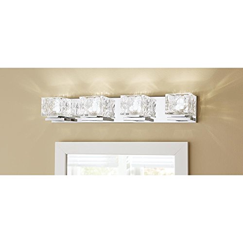 24-Watt-Chrome-Integrated-LED-Bathroom-Vanity-Light-with-Clear-Cube-Glass