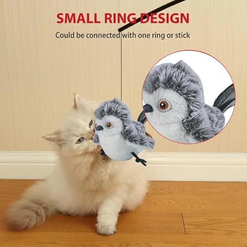 Jouet oiseau battant interactif pour chat stimule instinct chasseur - 7